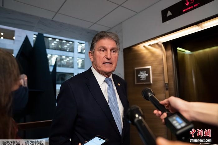 資料圖：美國民主黨籍參議員曼欽。