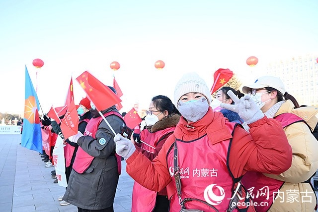 2022年呼和浩特市第七屆徒步迎新活動現(xiàn)場。人民網(wǎng) 劉藝琳攝