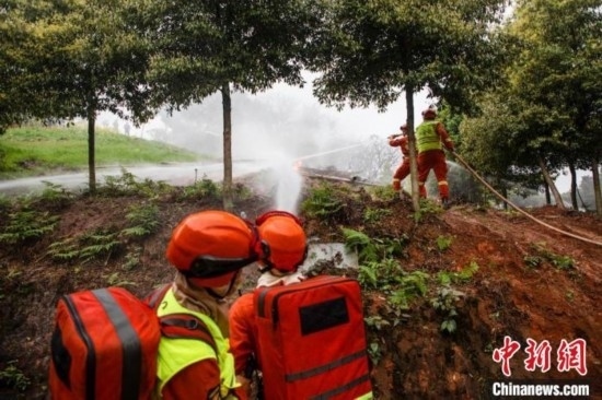 演練現(xiàn)場。瀘州消防供圖