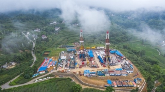 江漢油田涪陵頁巖氣田。涪陵頁巖氣公司供圖