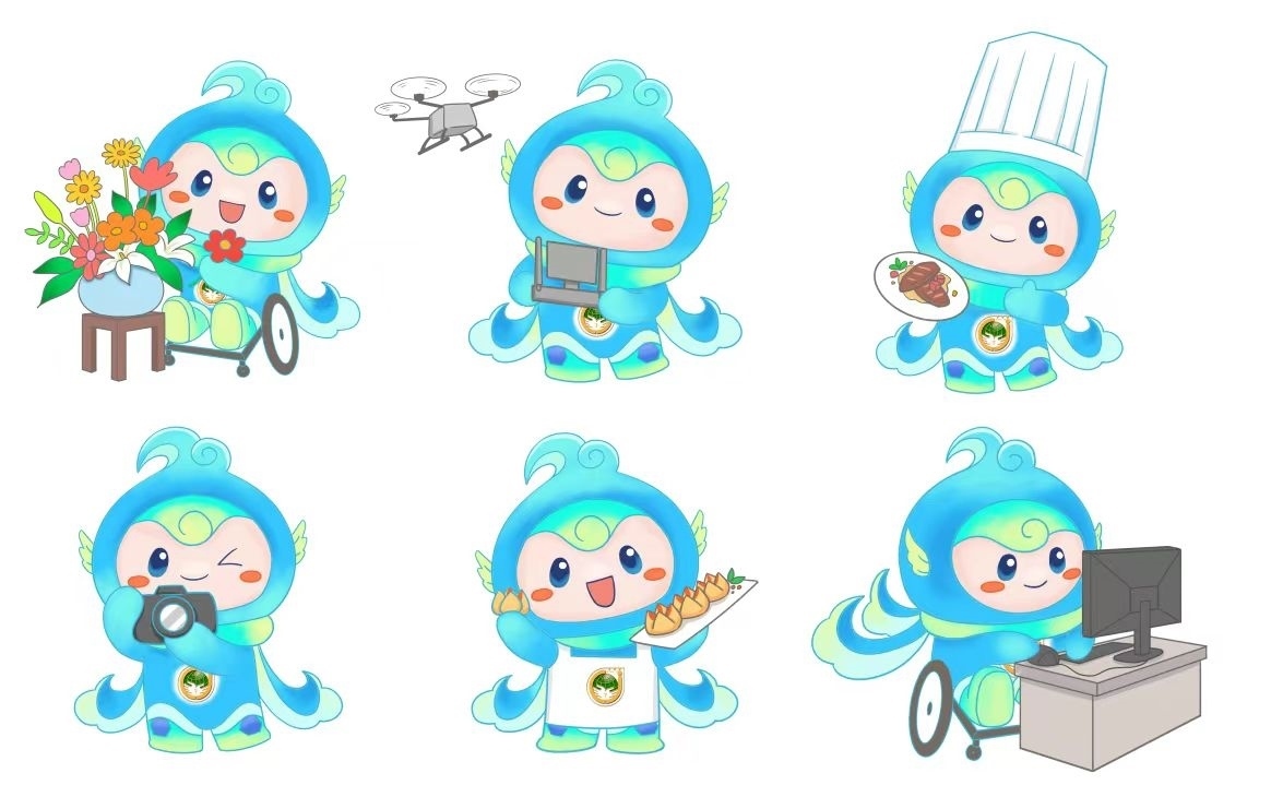 大賽吉祥物“泉能能”。濟(jì)南市籌委會(huì)供圖