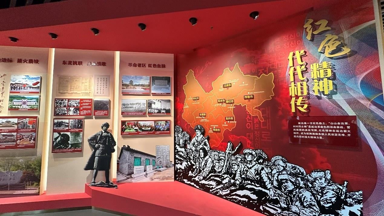 《千秋正氣-朝鮮族革命斗爭(zhēng)史陳列》展廳。人民網(wǎng)記者 金洪花攝