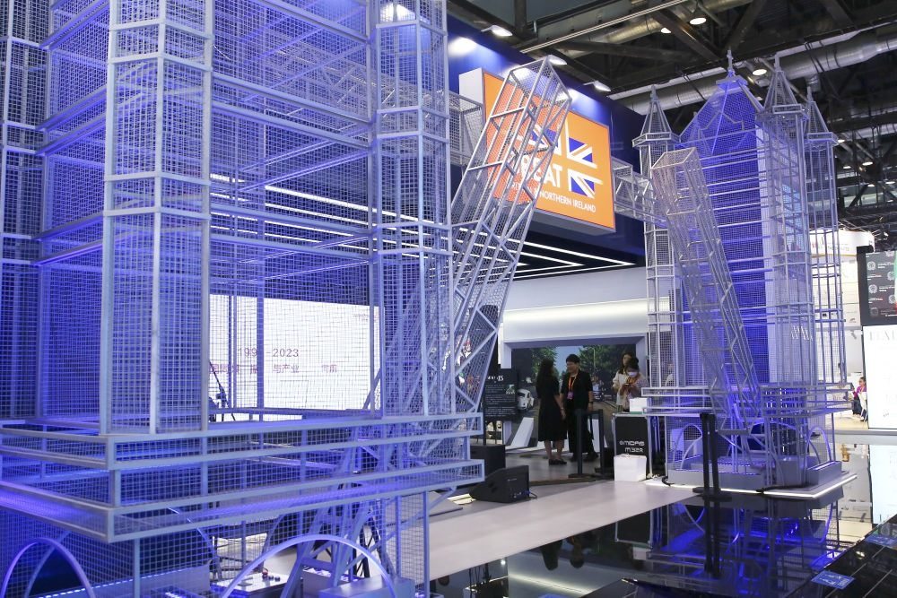 這是9月3日在國家會議中心綜合展區(qū)拍攝的英國展館。新華社記者 孫瑋彤 攝