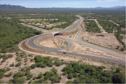 埃爾埃斯皮諾公路項目互通立交航拍。中國中鐵供圖