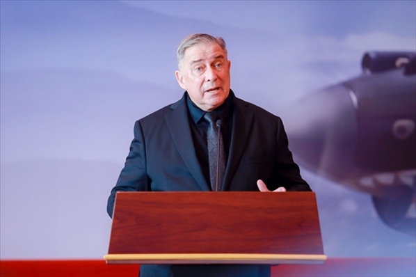 2023年10月30日，美中航空遺產(chǎn)基金會主席杰弗里·格林在中國人民抗日戰(zhàn)爭紀(jì)念館的活動中發(fā)表講話。中國人民對外友好協(xié)會供圖