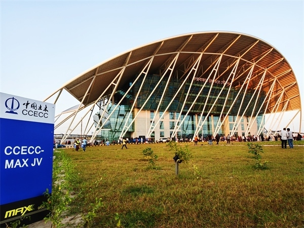 孟加拉國(guó)建筑面積最大鐵路車站——科考斯巴扎車站。中國(guó)土木工程集團(tuán)有限公司供圖