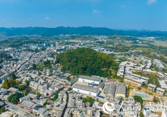 航拍舊州古鎮(zhèn)。人民網(wǎng) 陽茜攝