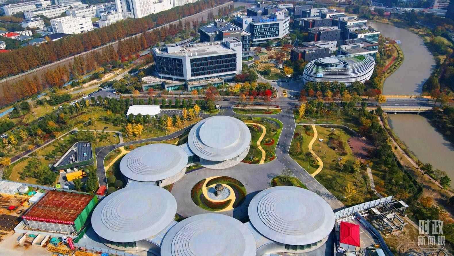 △張江科學(xué)城未來(lái)公園。（總臺(tái)央視記者范凱拍攝）