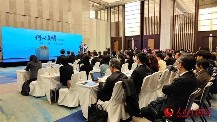 “何以文明”全球巡展?日本特展啟動(dòng)儀式現(xiàn)場(chǎng)。人民網(wǎng) 蔣曉辰攝