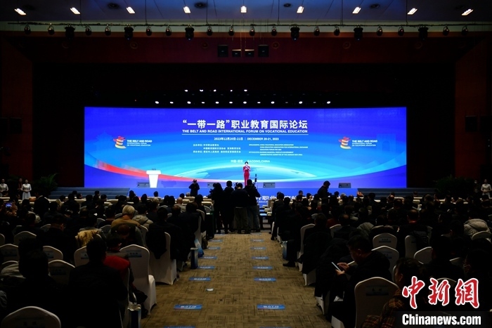 圖為 “一帶一路”職業(yè)教育國際論壇現(xiàn)場。 中新社記者 韓冰 攝