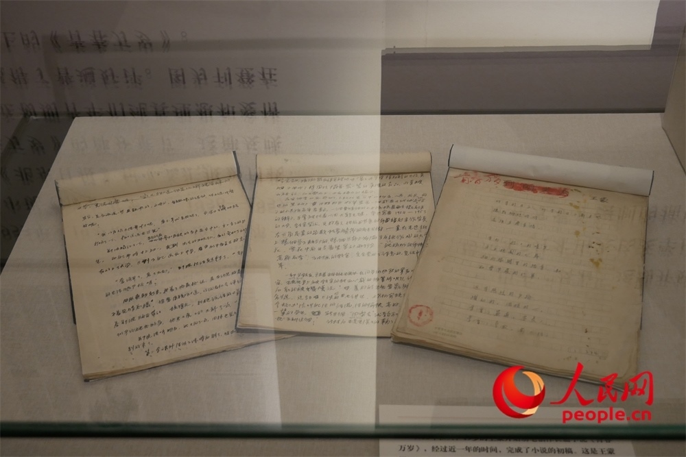 《青春萬歲》手稿。人民網(wǎng)記者 韋衍行攝