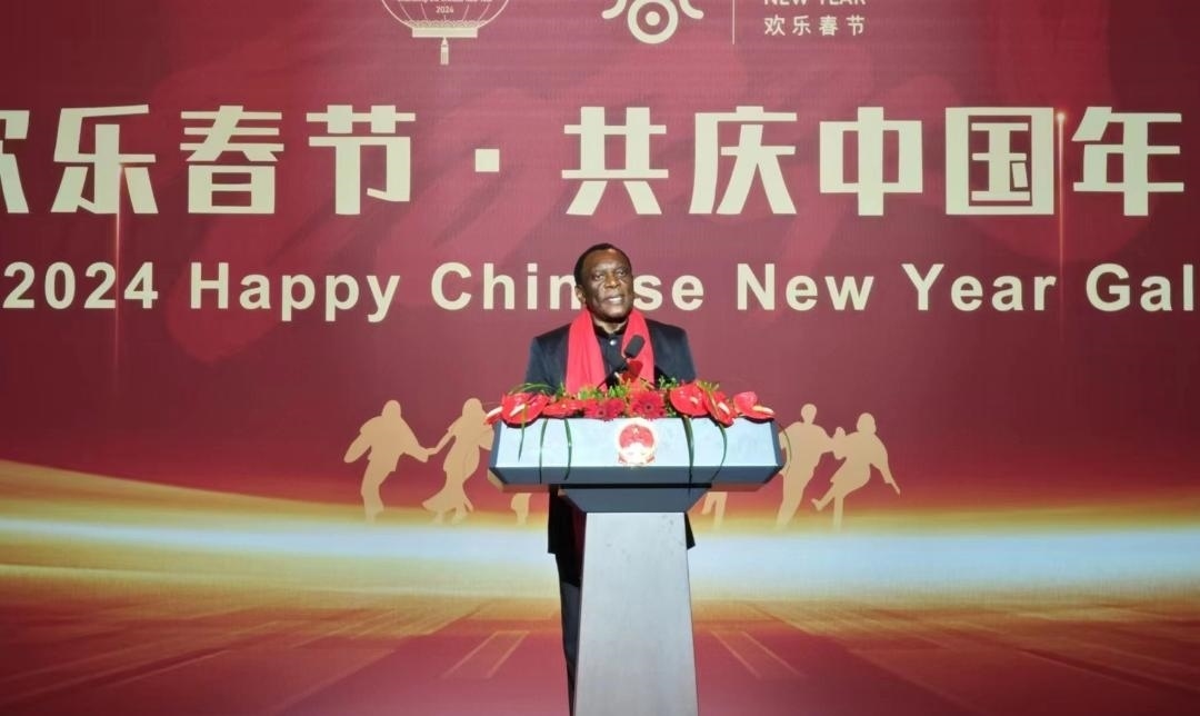 南非駐華大使謝勝文閣下致辭。中國駐南非大使館供圖