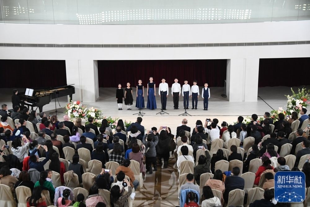 3月21日，金融街童聲合唱團在音樂會上演出。新華社記者 任超 攝