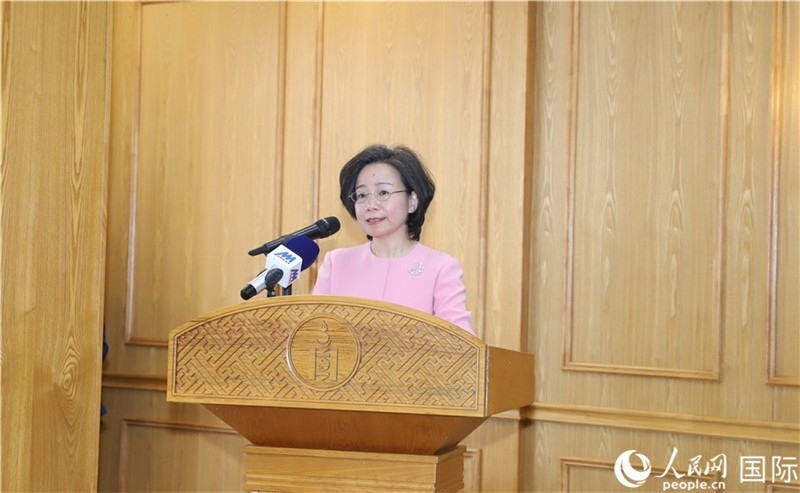 沈敏娟大使致辭。人民網(wǎng)記者 霍文攝