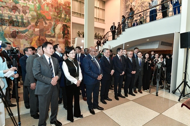 圖為“遇鑒漢字，和合共生”漢字展活動現(xiàn)場。（主辦方供圖）