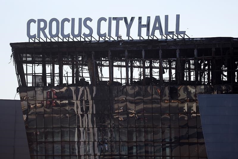 △遭遇恐襲后的“克羅庫(kù)斯城”音樂廳