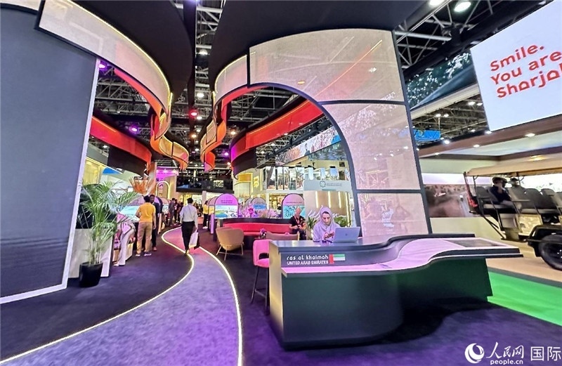 阿聯(lián)酋沙迦展臺。人民網(wǎng)記者管克江攝