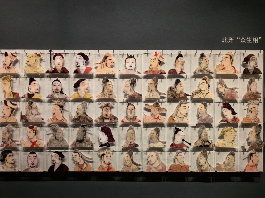 太原北齊壁畫(huà)博物館從山西北朝壁畫(huà)中提取人物元素展現(xiàn)當(dāng)時(shí)民族融合、文化交流。太原北齊壁畫(huà)博物館供圖
