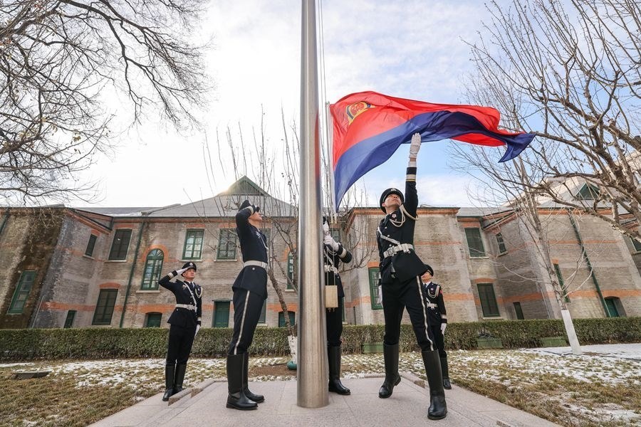 2024年1月10日，公安部舉行升警旗儀式，慶祝第四個(gè)中國人民警察節(jié)。新華社記者 殷剛 攝