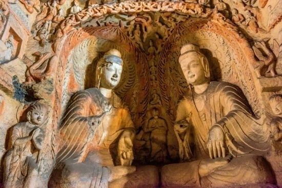 山西大同云岡石窟第六窟釋迦佛洞（圖片來(lái)源：視覺(jué)中國(guó)）