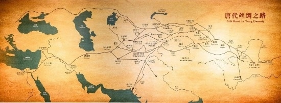 唐代絲綢之路，經(jīng)過(guò)新疆眾多地區(qū)。（圖片來(lái)源：視覺(jué)中國(guó)）