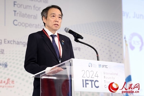 日本駐韓國大使水島光一致辭。主辦方供圖