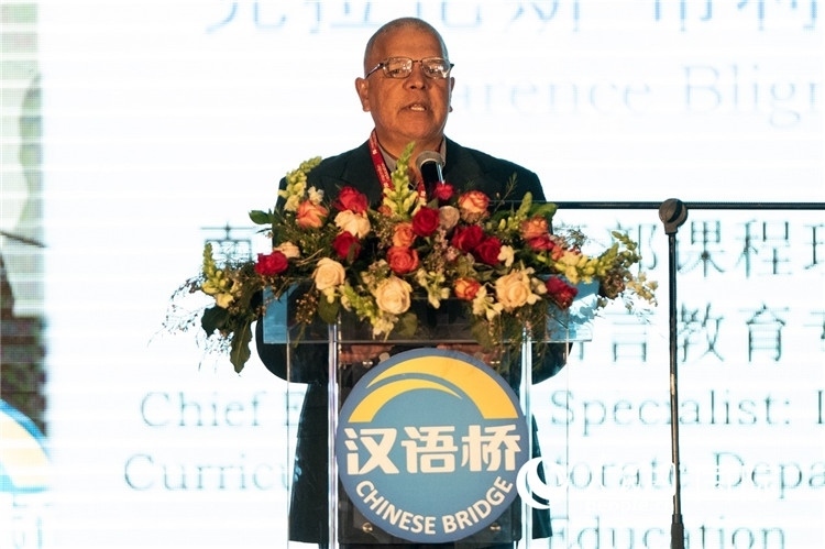 南非基教部專家克拉倫斯·布利格諾特做主旨發(fā)言。人民日?qǐng)?bào)非洲中心分社 希拉茲·莫林?jǐn)z