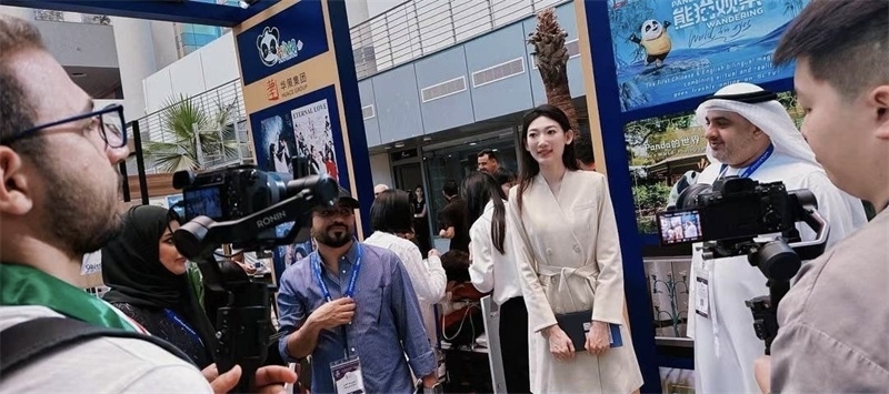 中國聯(lián)合展臺引發(fā)阿拉伯媒體關(guān)注。主辦方供圖