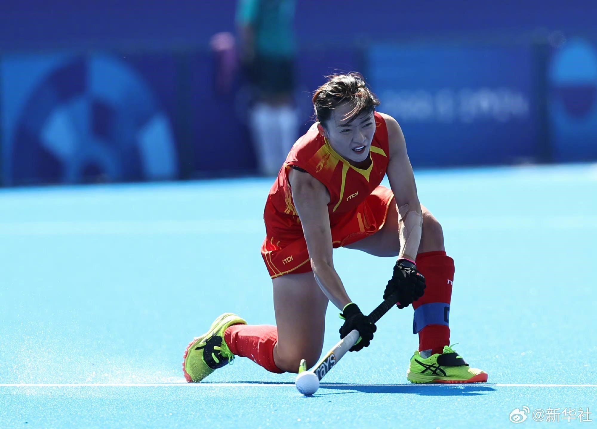 巴黎奧運會上，中國女子曲棍球隊在賽場揮灑汗水