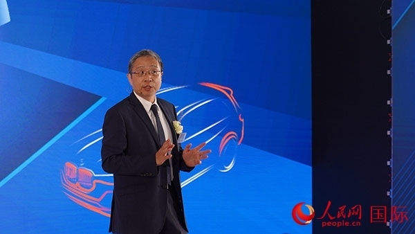 延鋒彼歐總經(jīng)理倪建華致辭。人民網(wǎng) 張茜攝