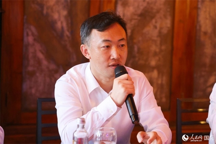 中國駐里約熱內盧代總領事王海濤在座談會上致辭。人民網記者 陳海琪攝