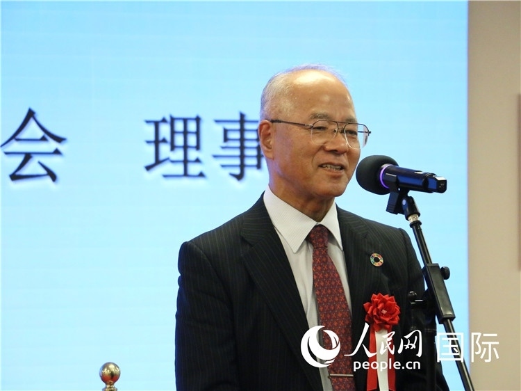 日中協(xié)會(huì)理事長瀨野清水致辭。人民網(wǎng) 許可攝