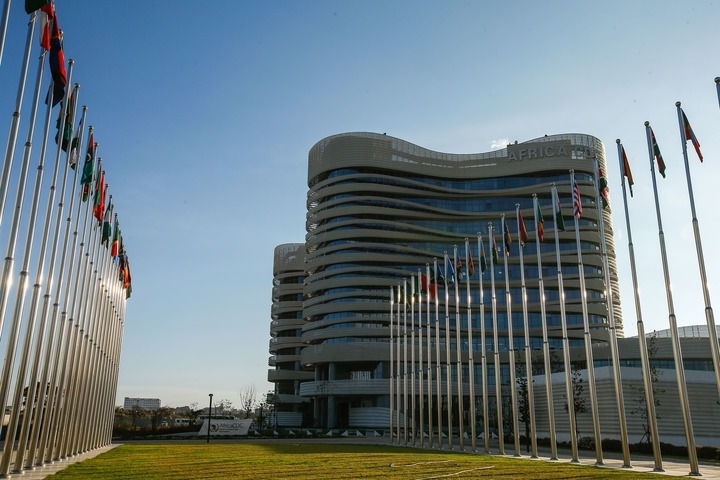 這是2024年1月31日在埃塞俄比亞首都亞的斯亞貝巴拍攝的非洲疾控中心總部大樓。新華社發(fā)（邁克爾·特韋爾德攝）