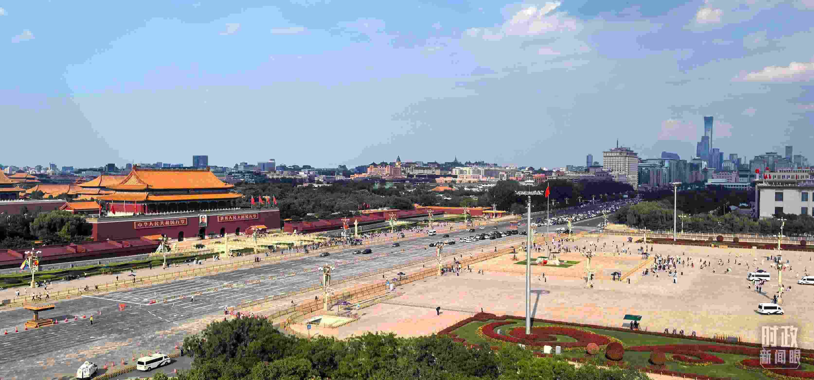 9月6日的天安門廣場。（總臺央視記者王子杭拍攝）