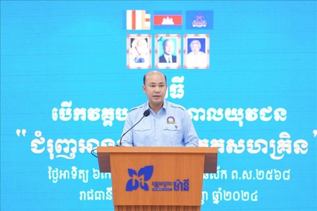 洪瑪尼在開幕式致辭?；顒又鬓k方供圖