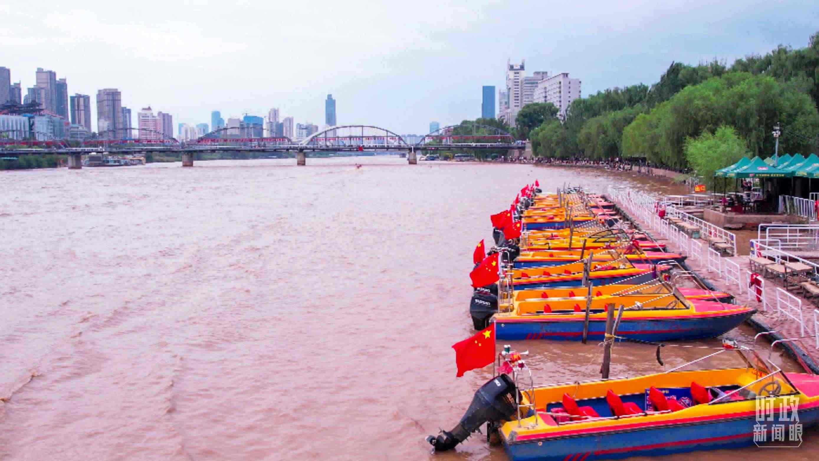 △黃河蘭州段。（總臺(tái)記者張吉瑞拍攝）
