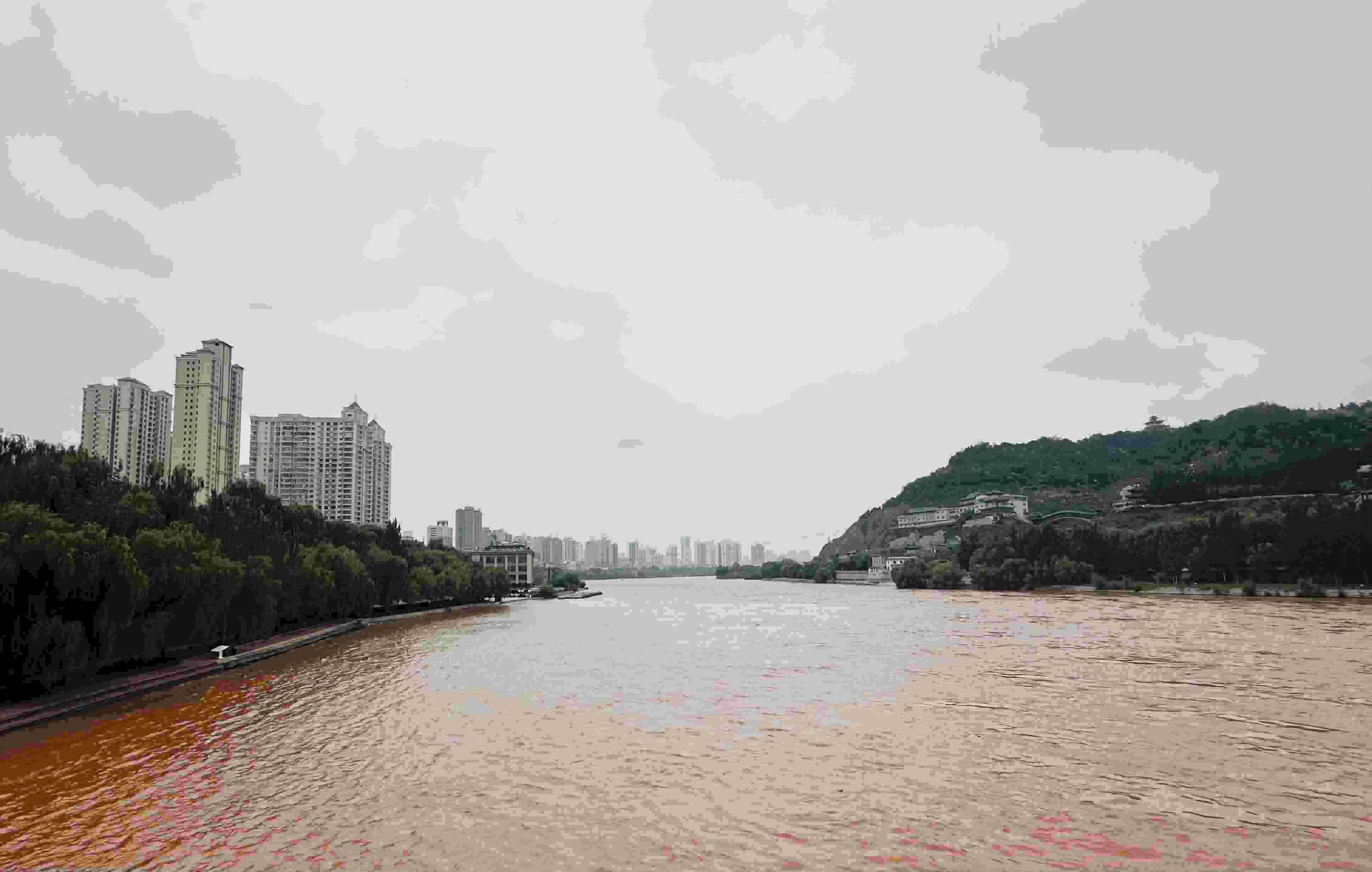 △黃河蘭州段。（總臺央視記者陸泓宇拍攝）