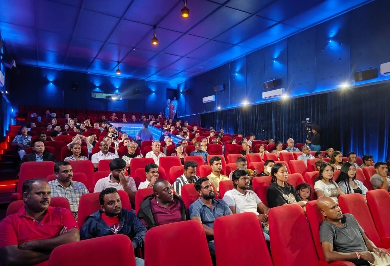 塞舌爾首屆中國電影節(jié)開幕式現(xiàn)場。林育楠 攝