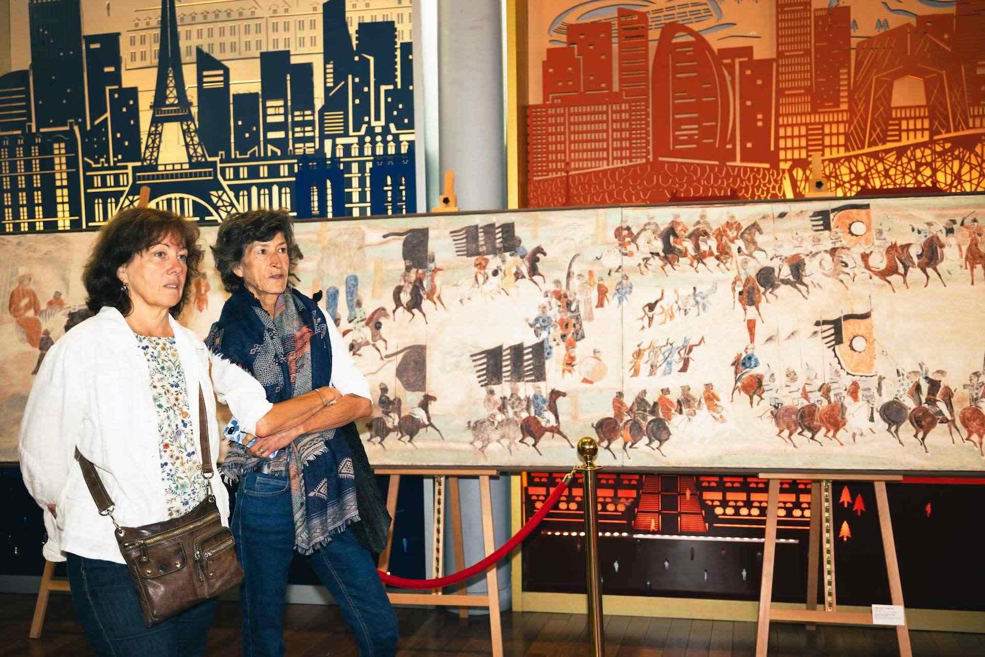 “絲路丹青——絲綢之路沿線壁畫傳摹展”在巴黎中國文化中心隆重開幕。中國藝術研究院供圖