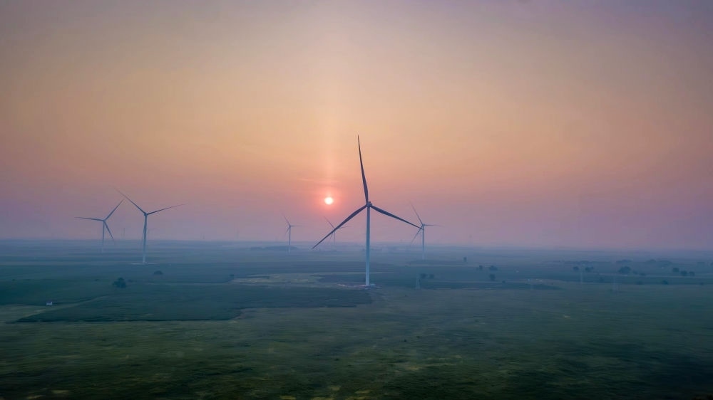 內(nèi)蒙古通遼市238萬千瓦風(fēng)電基地。（受訪者供圖）