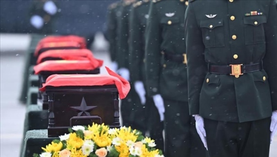 2023年11月，第十批在韓中國人民志愿軍烈士遺骸回到祖國