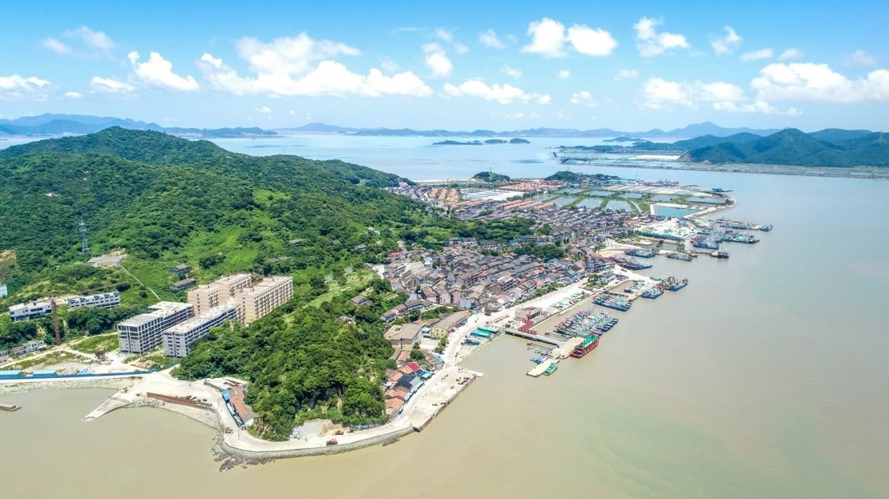 航拍視角看今日螞蟻島。螞蟻島管委會供圖