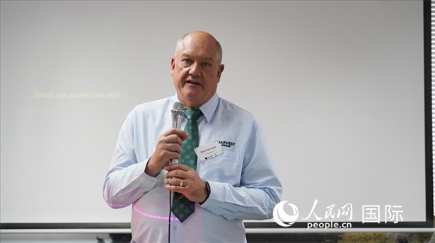 碩豐集團(tuán)市場(chǎng)總監(jiān)迪恩·范·維克發(fā)言。人民網(wǎng) 張茜攝