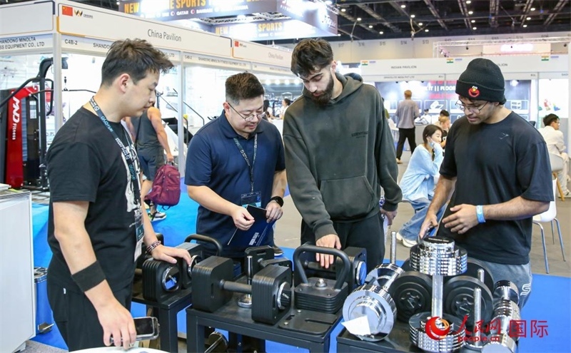 中國(guó)展臺(tái)一角。人民網(wǎng)中東中心分社塔里克·易卜拉欣攝