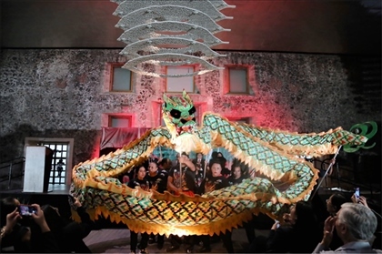 墨西哥華人社團的舞龍舞獅表演。主辦方供圖