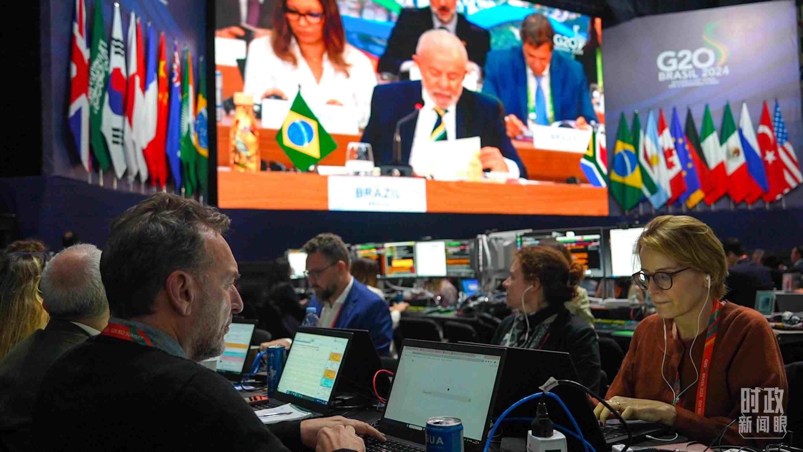 △G20里約峰會媒體中心。（總臺央視記者盧心雨拍攝）