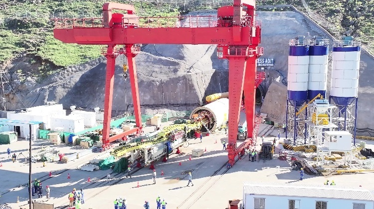 項(xiàng)目步進(jìn)現(xiàn)場。中水電十一局供圖