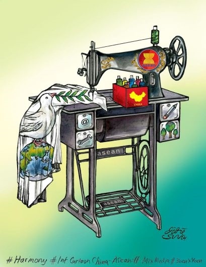 單幅卡通一等獎獲獎作品。（主辦方供圖）