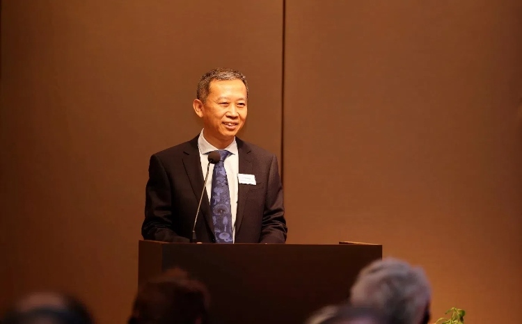 中國(guó)駐瑞典大使崔愛(ài)民應(yīng)邀出席論壇并致辭。中國(guó)駐瑞典大使館供圖