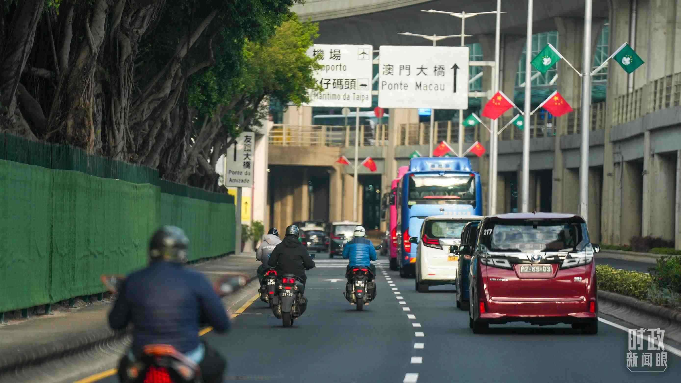 △澳門街頭。（總臺記者李晉拍攝）